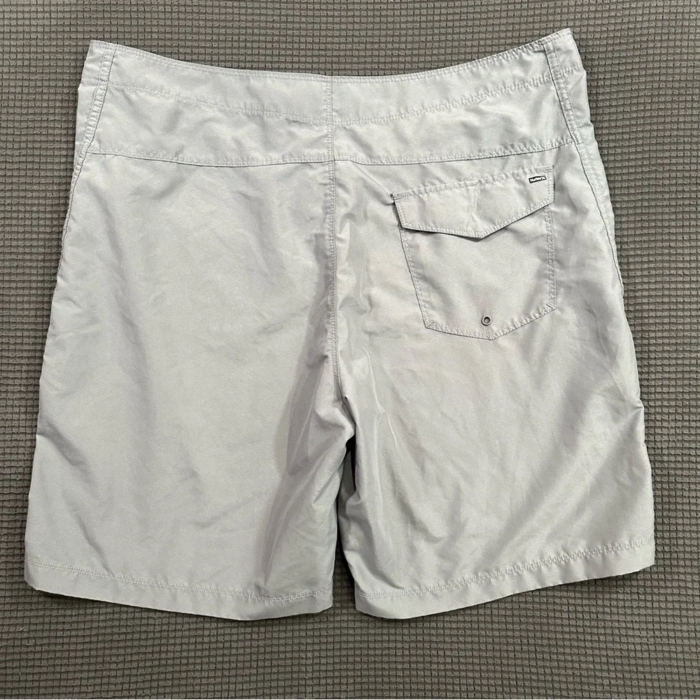 Hurley Gray Board Shorts Mens 38 Surf Swim Trunks Drawstring Beach Shorts - Picture 8 of 8
